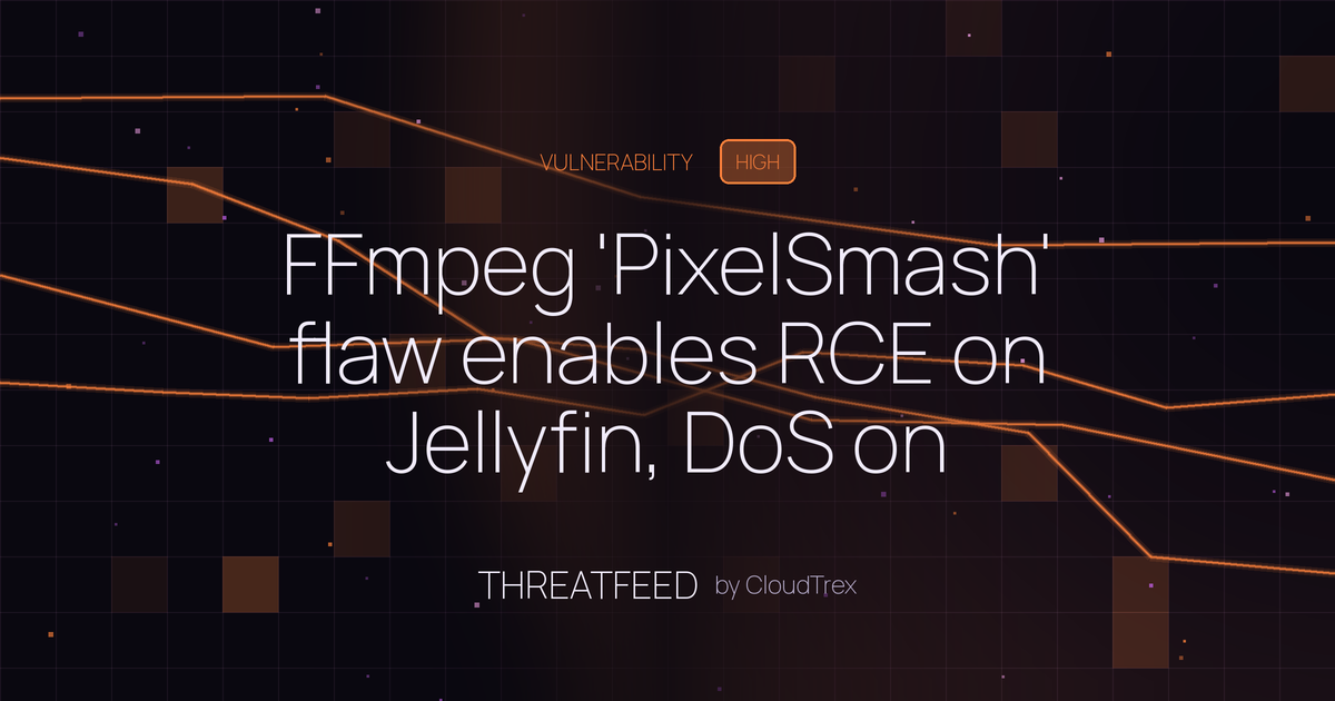 FFmpeg 'PixelSmash' flaw enables RCE on Jellyfin, DoS on multiple apps