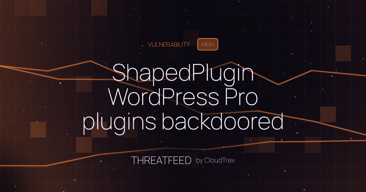 ShapedPlugin WordPress Pro plugins backdoored via compromised update channel