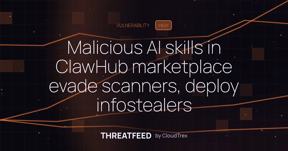 Malicious AI skills in ClawHub marketplace evade scanners, deploy infostealers