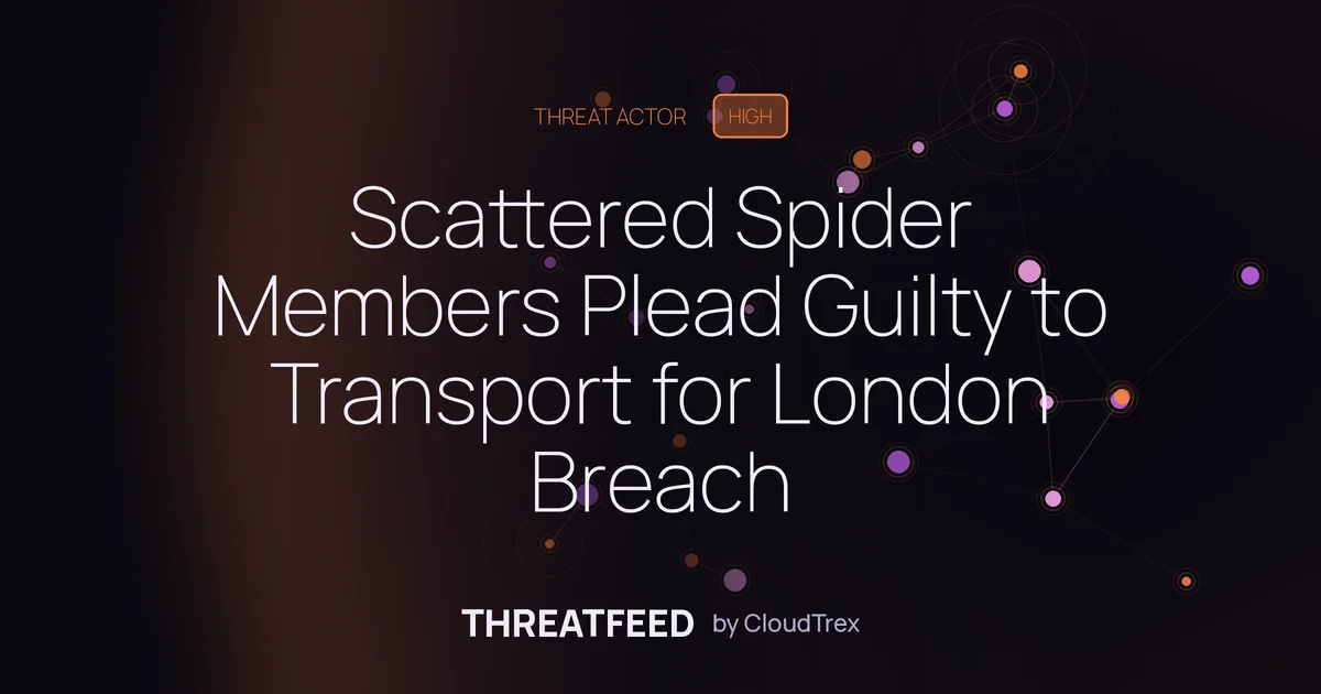 Scattered Spider Members Plead Guilty to Transport for London Breach