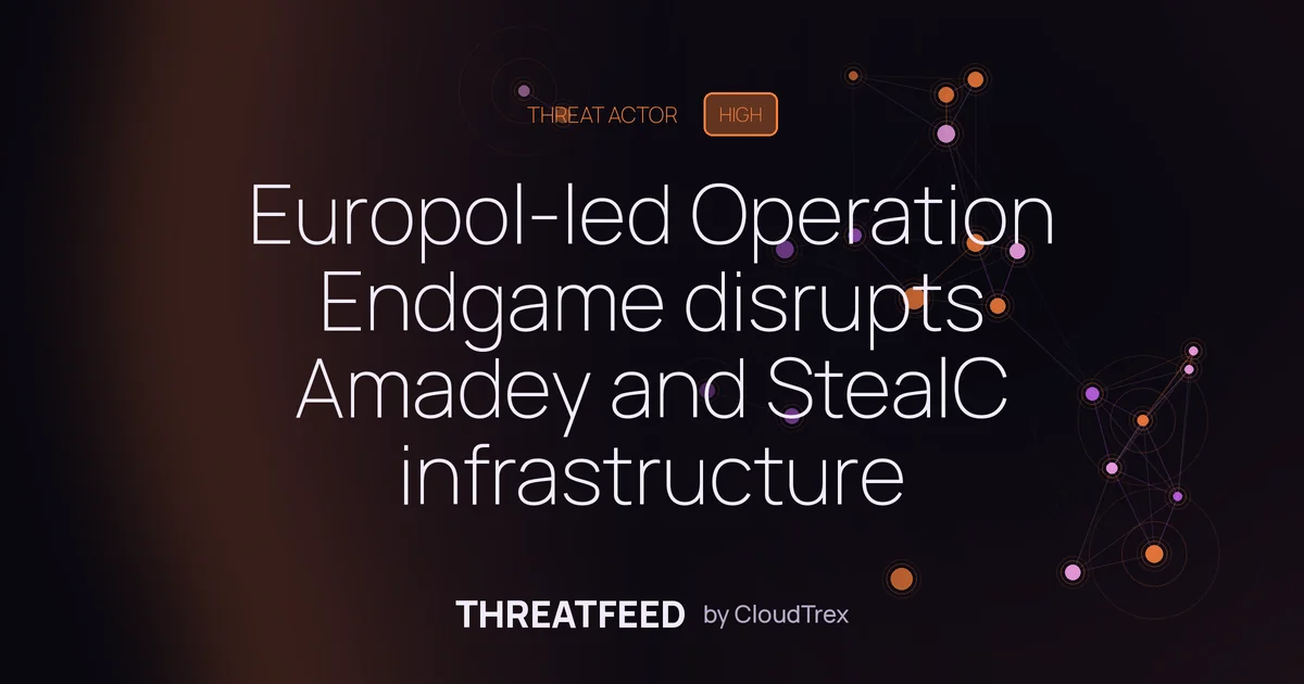 Europol-led Operation Endgame disrupts Amadey and StealC infrastructure