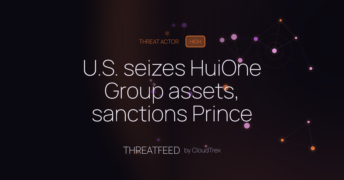 U.S. seizes HuiOne Group assets, sanctions Prince Group entities