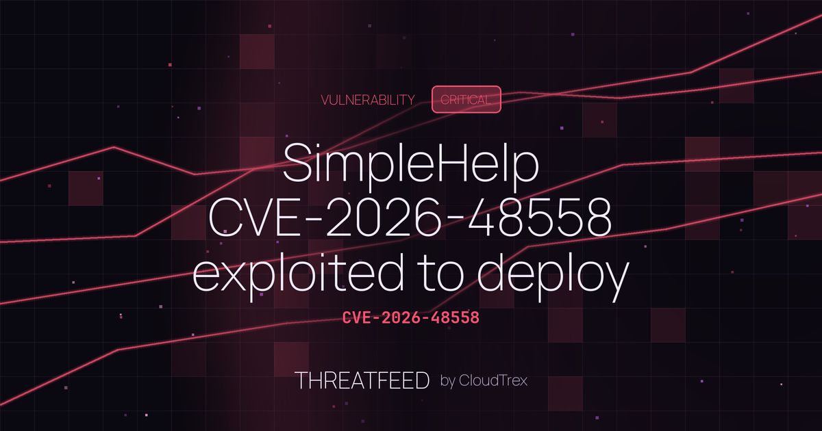 SimpleHelp CVE-2026-48558 exploited to deploy Djinn Stealer malware