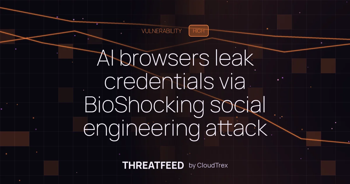 AI browsers leak credentials via BioShocking social engineering attack