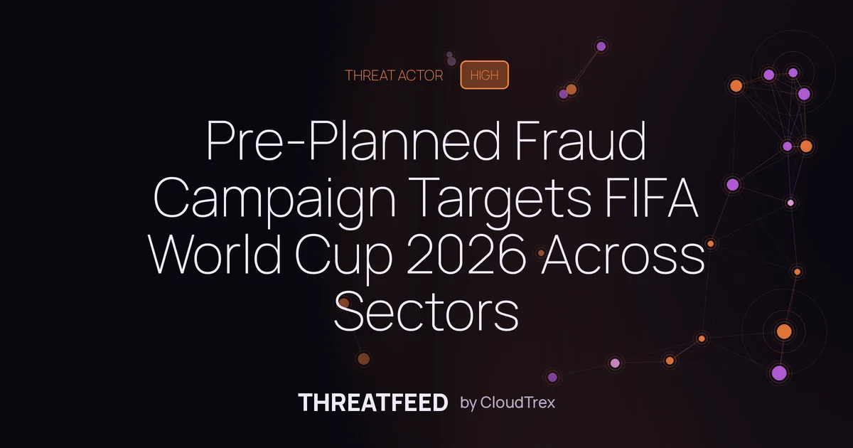 Pre-Planned Fraud Campaign Targets FIFA World Cup 2026 Across Sectors