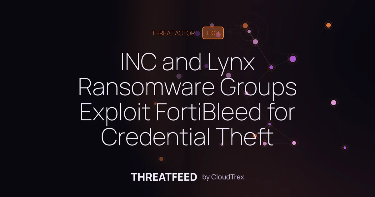 INC and Lynx Ransomware Groups Exploit FortiBleed for Credential Theft