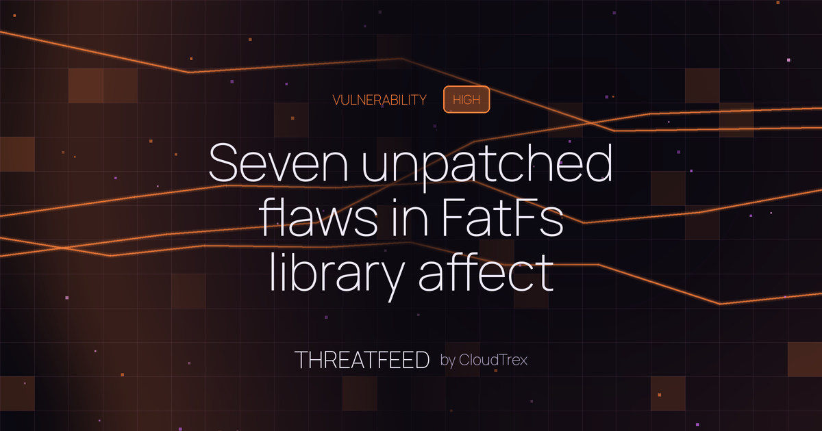 Seven unpatched flaws in FatFs library affect millions of embedded devices