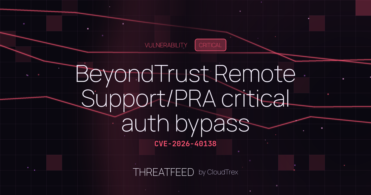 BeyondTrust Remote Support/PRA critical auth bypass (CVE-2026-40138)