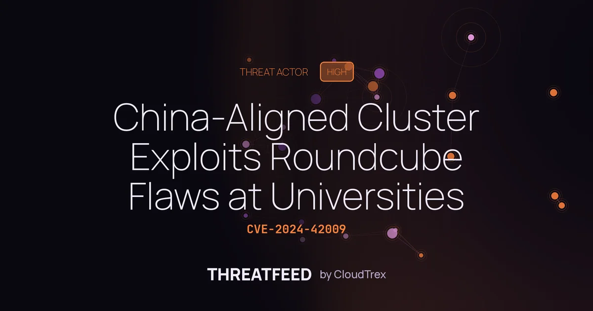 China-Aligned Cluster Exploits Roundcube Flaws at Universities