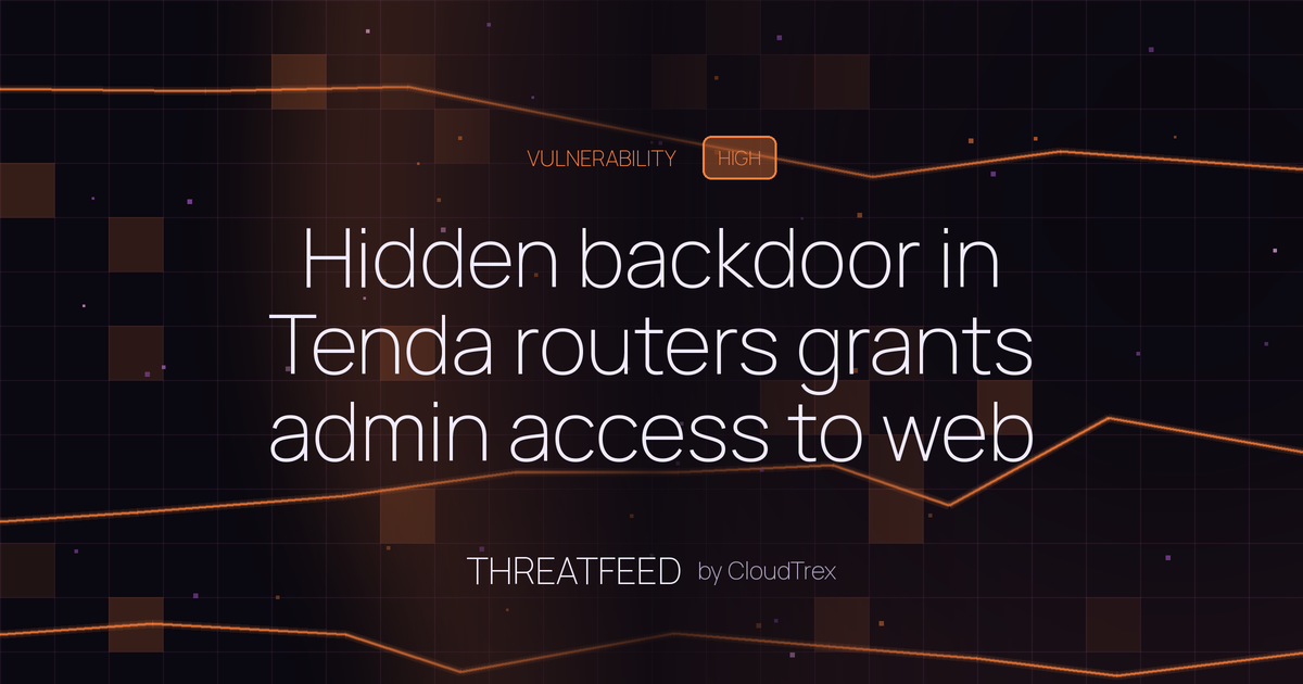 Hidden backdoor in Tenda routers grants admin access to web panel