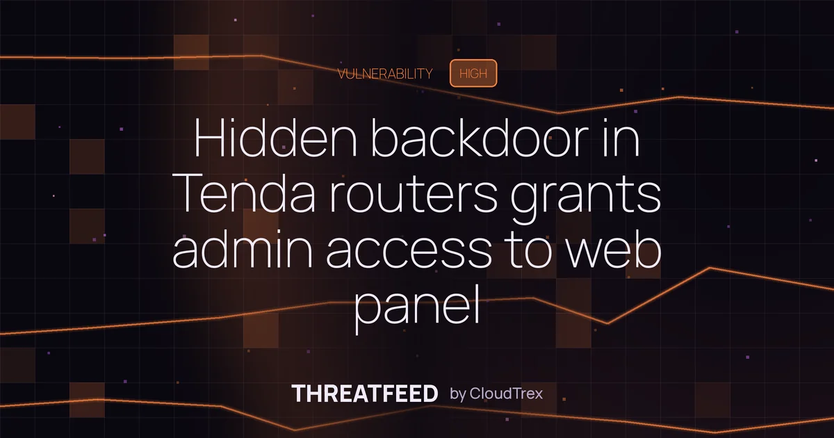 Hidden backdoor in Tenda routers grants admin access to web panel
