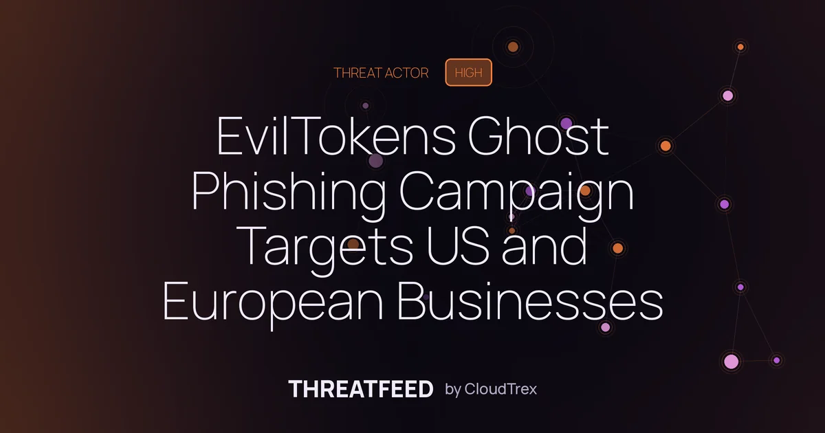 EvilTokens Ghost Phishing Campaign Targets US and European Businesses