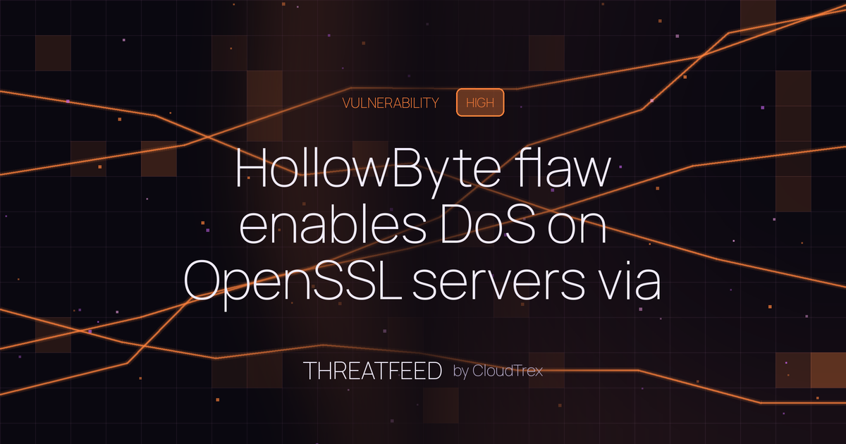 HollowByte flaw enables DoS on OpenSSL servers via 11-byte payload