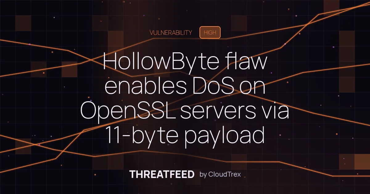 HollowByte flaw enables DoS on OpenSSL servers via 11-byte payload