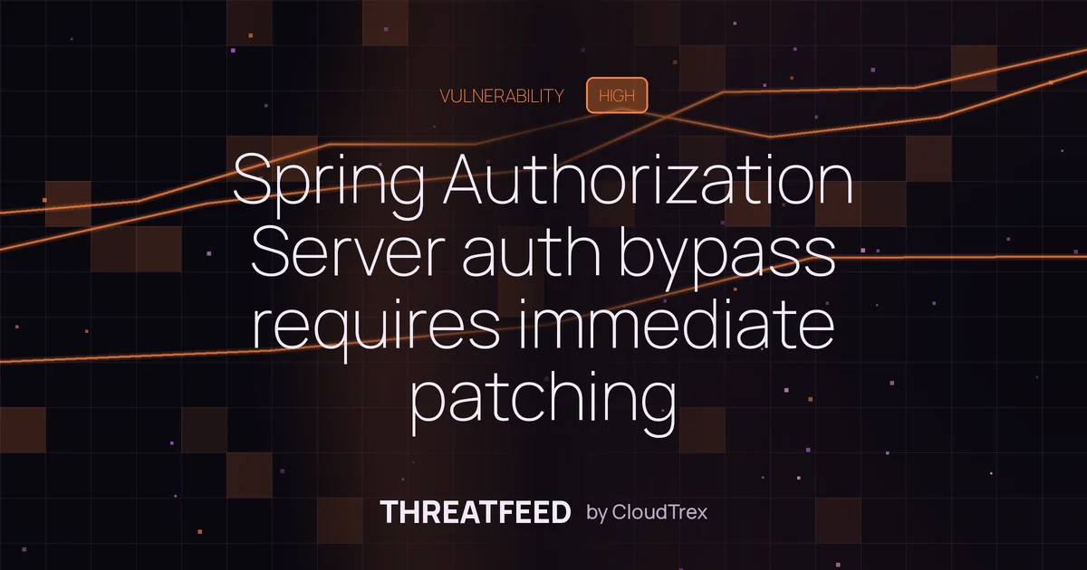 Spring Authorization Server authentication bypass requires immediate patch