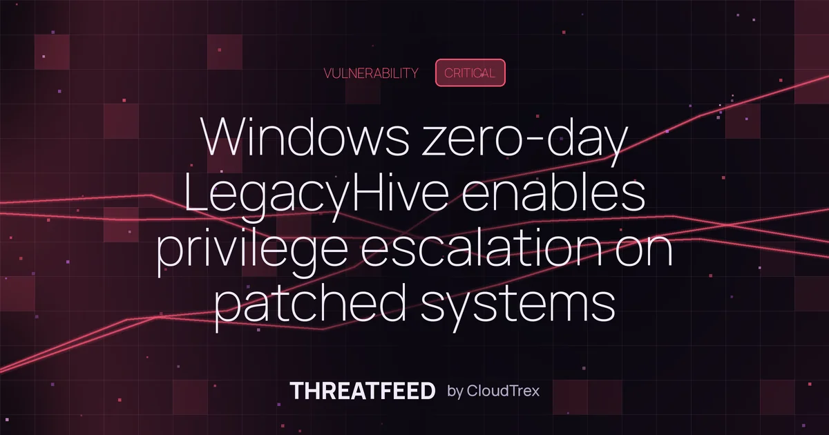 Windows zero-day LegacyHive enables privilege escalation on patched systems