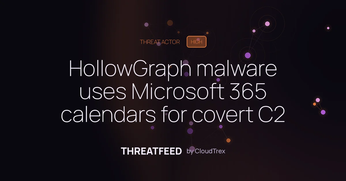 HollowGraph malware uses Microsoft 365 calendars for covert C2