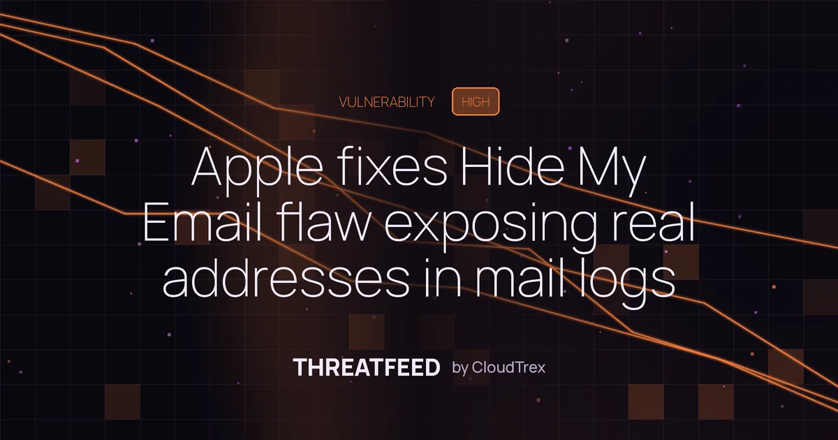 Apple fixes Hide My Email flaw exposing real addresses in mail logs