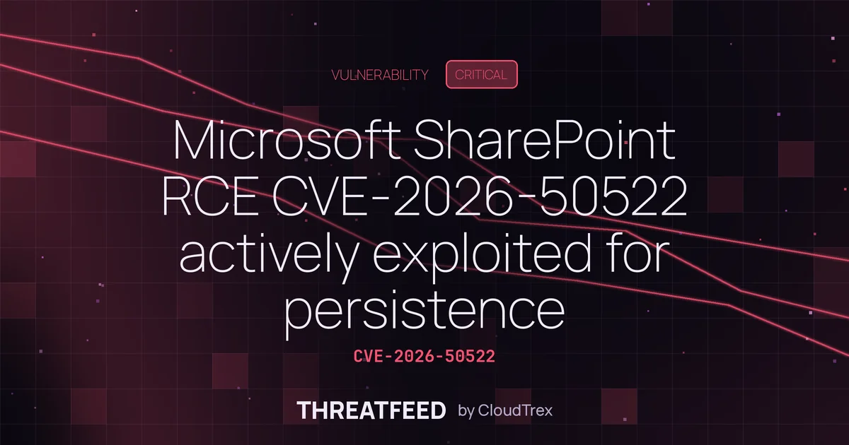 Microsoft SharePoint RCE CVE-2026-50522 actively exploited for persistence
