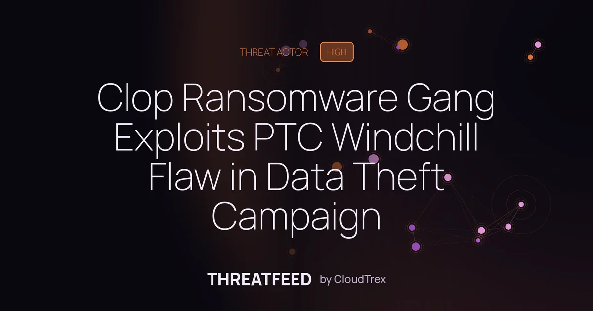 Clop Ransomware Gang Exploits PTC Windchill Flaw in Data Theft Campaign
