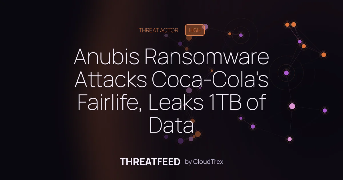 Anubis Ransomware Attacks Coca-Cola's Fairlife Subsidiary