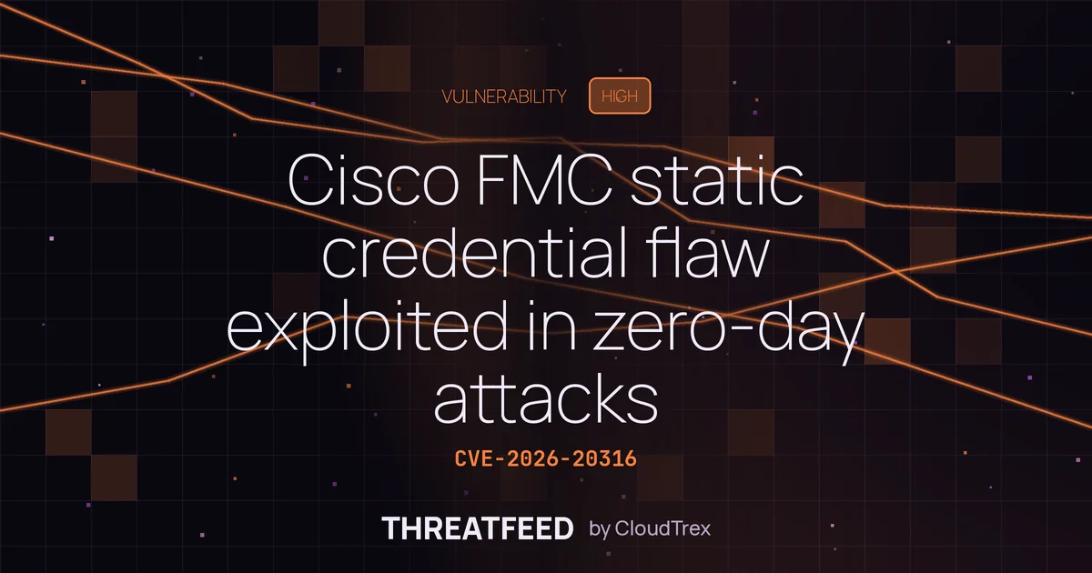 Cisco FMC static credential flaw exploited in zero-day attacks