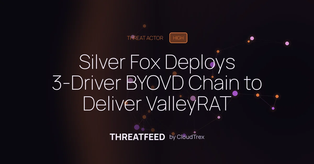 Silver Fox Deploys 3-Driver BYOVD Chain to Deliver ValleyRAT