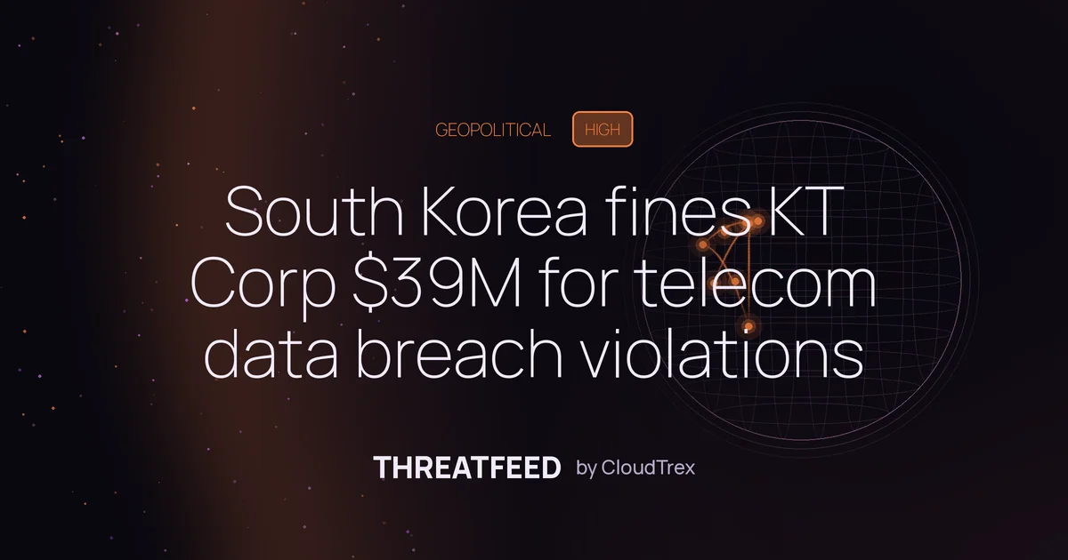 South Korea fines KT Corp $39M for telecom data breach violations