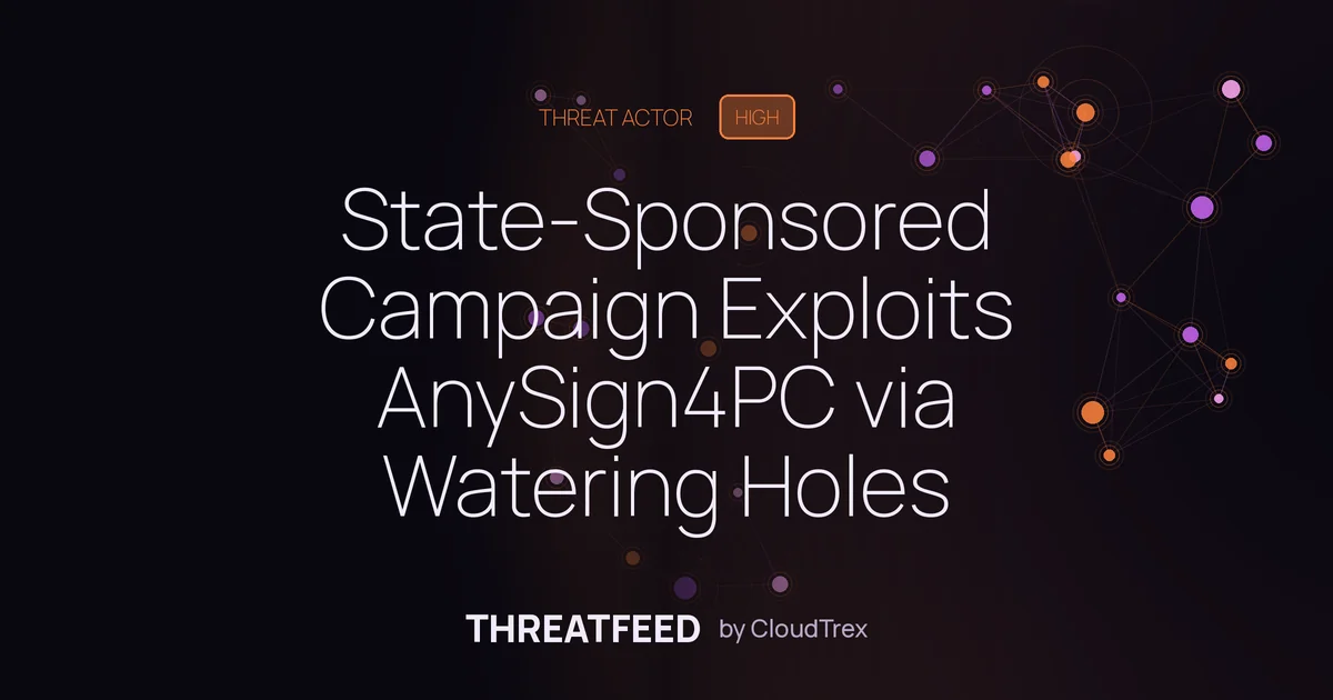 State-Sponsored Campaign Exploits AnySign4PC to Deploy SIGNBT & COPPERHEDGE