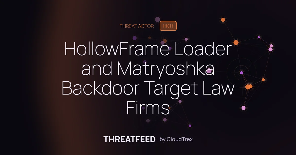 HollowFrame Loader and Matryoshka Backdoor Target Law Firms