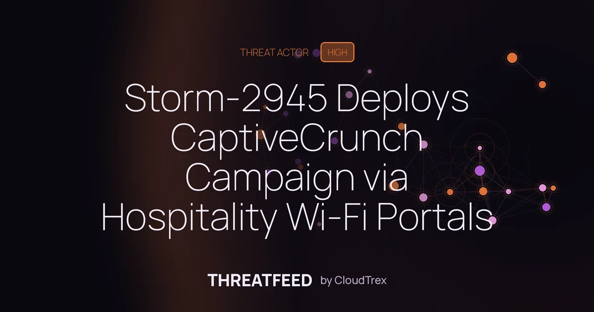 Storm-2945 Exploits Captive Portals in CaptiveCrunch Espionage Campaign