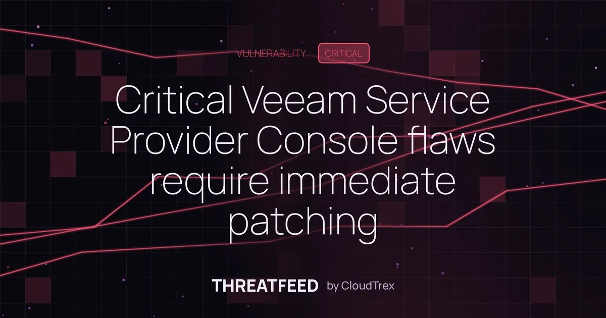 Critical Veeam Service Provider Console flaws require immediate patching