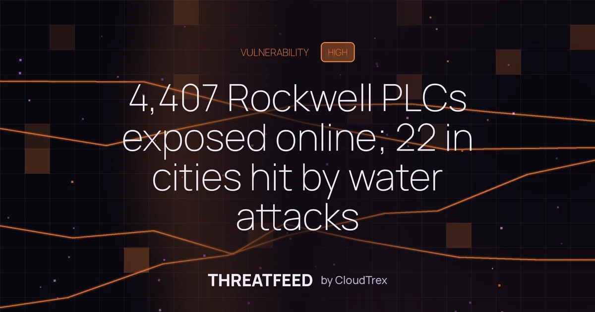 4,407 Rockwell PLCs exposed online; 22 in cities hit by water attacks
