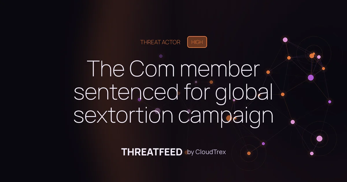 The Com cybercrime collective member sentenced for sextortion