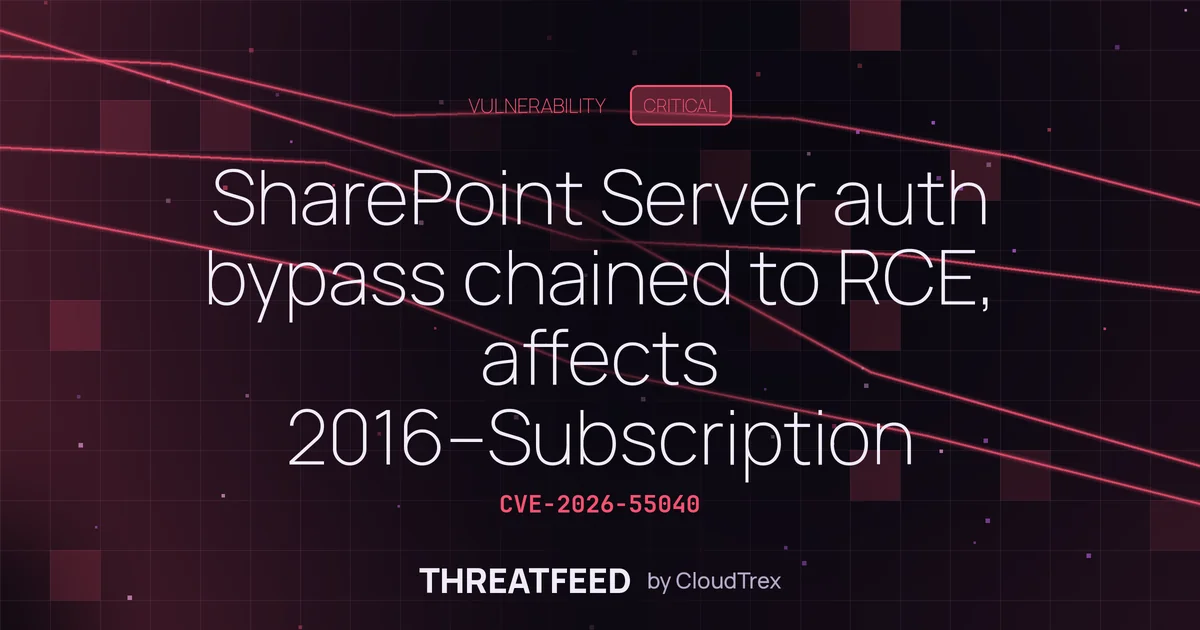 SharePoint Server auth bypass chained to RCE, no credentials required