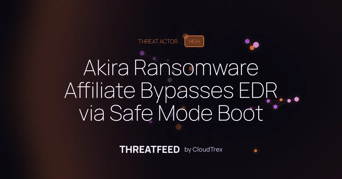 Akira Ransomware Affiliate Uses Safe Mode to Evade EDR, Fails Encryption