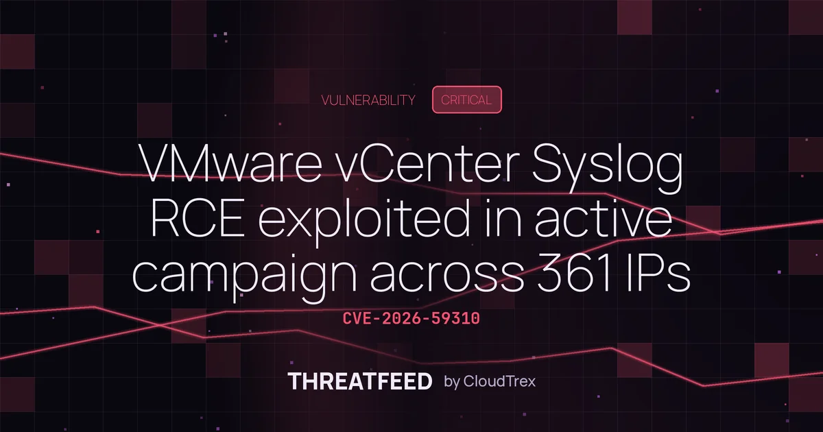 VMware vCenter RCE (CVE-2026-59310) exploited for reverse SSH access