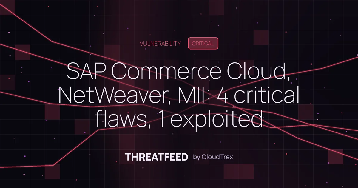 SAP Commerce Cloud, NetWeaver, MII: 4 critical flaws, 1 exploited
