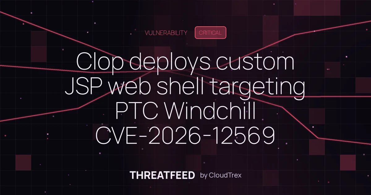 Clop deploys custom JSP web shell targeting PTC Windchill and FlexPLM