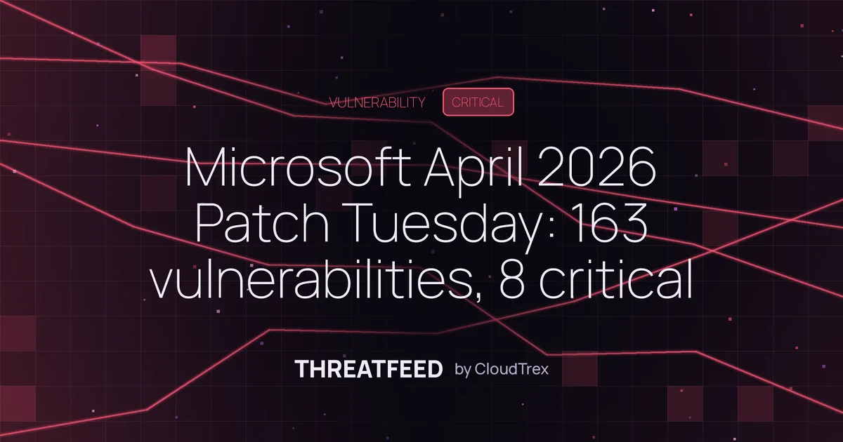 Microsoft April 2026 Patch Tuesday: 163 vulnerabilities, 8 critical