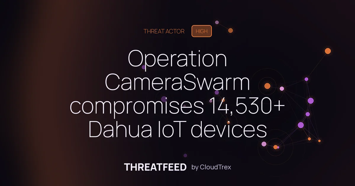 Operation CameraSwarm compromises 14,530+ Dahua IoT devices