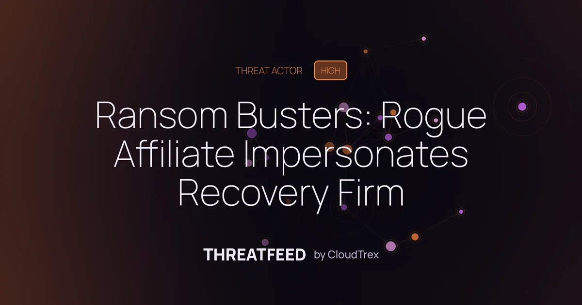 Ransom Busters: Rogue Affiliate Impersonates Recovery Firm