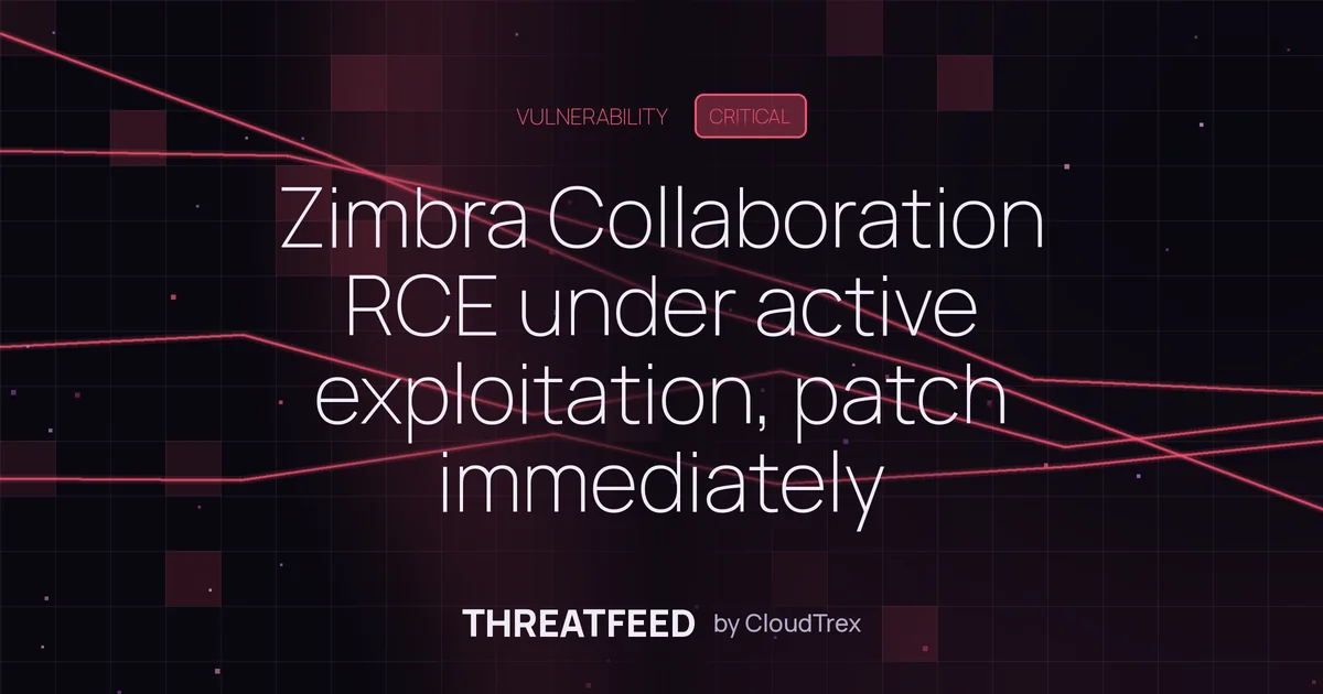 Zimbra Collaboration RCE under active exploitation, patch immediately