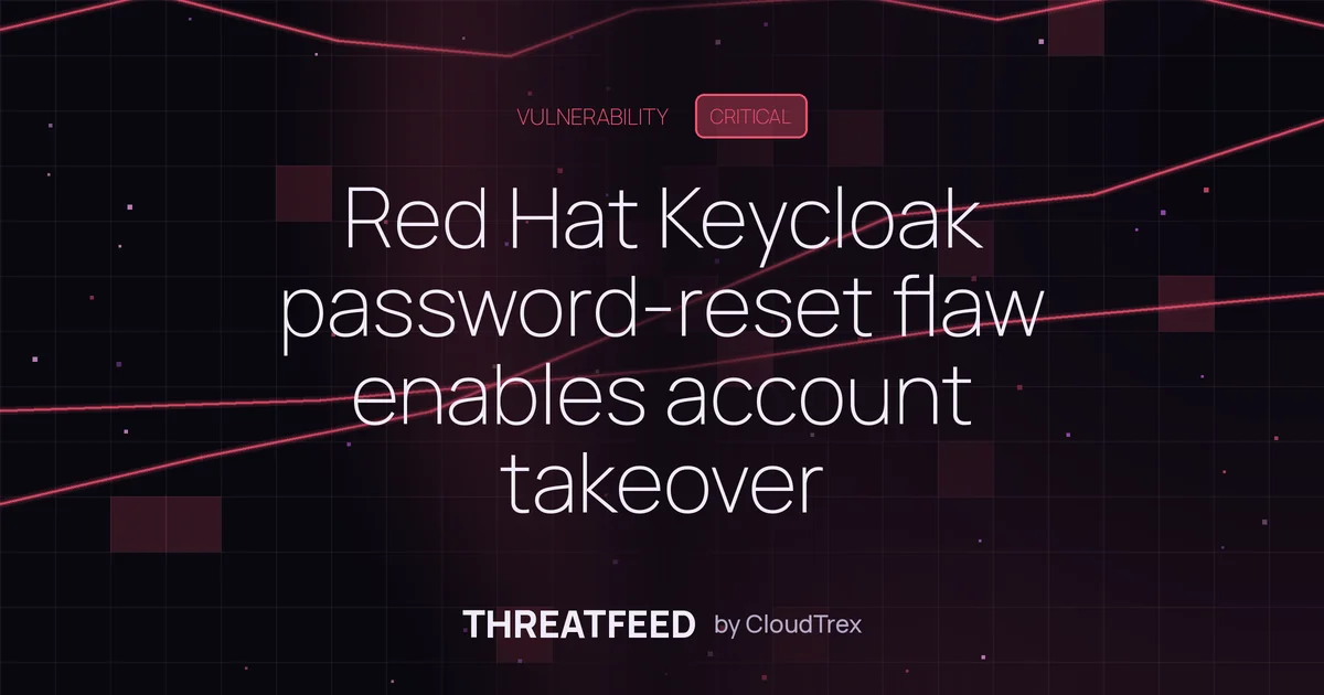 Red Hat Keycloak password-reset flaw enables account takeover
