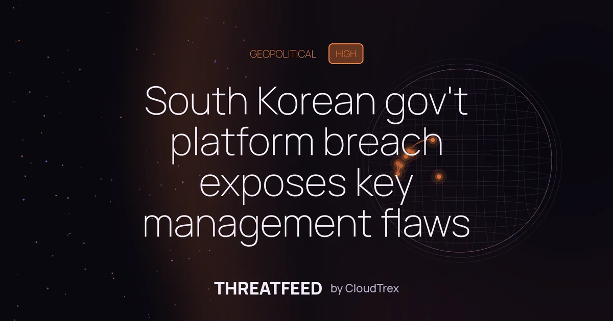 South Korean gov't platform breach exposes 5,000 via key management flaw