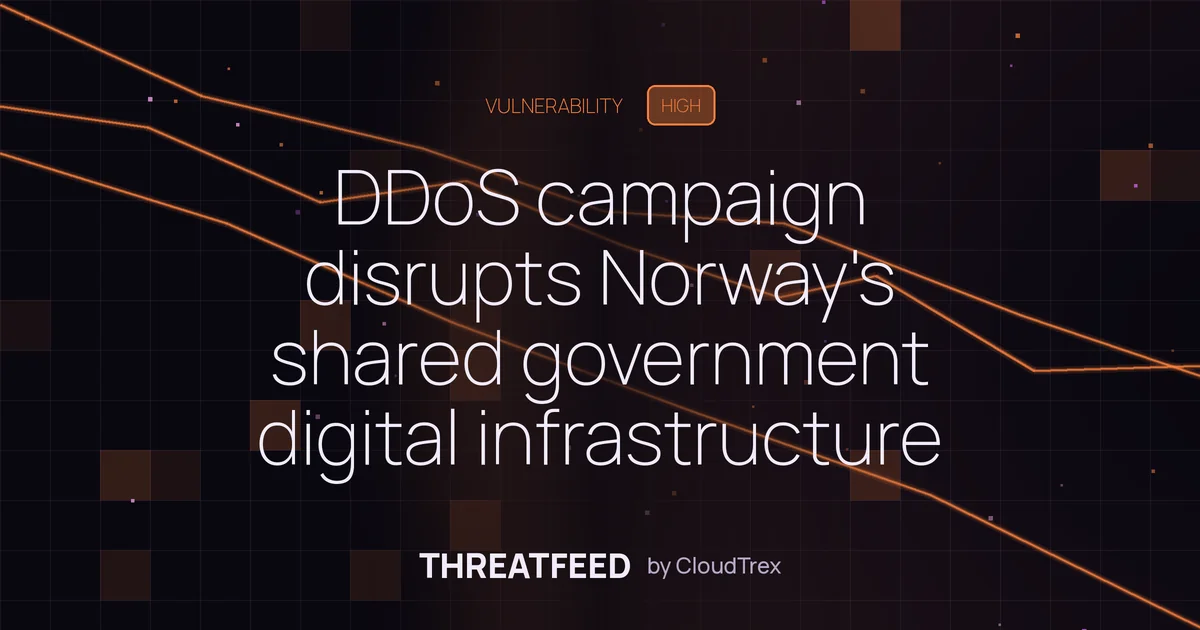 DDoS campaign disrupts Norway's shared government digital infrastructure