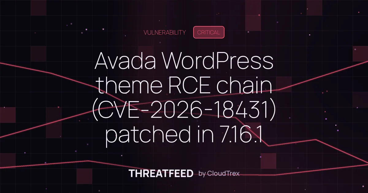 Avada WordPress theme RCE chain affects sites with theme + plugin active