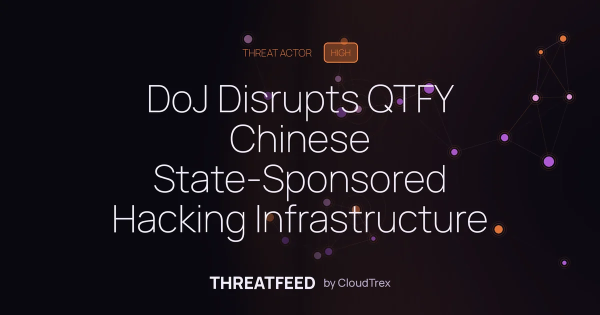 DoJ Disrupts QTFY Chinese State-Sponsored Infrastructure Targeting U.S.
