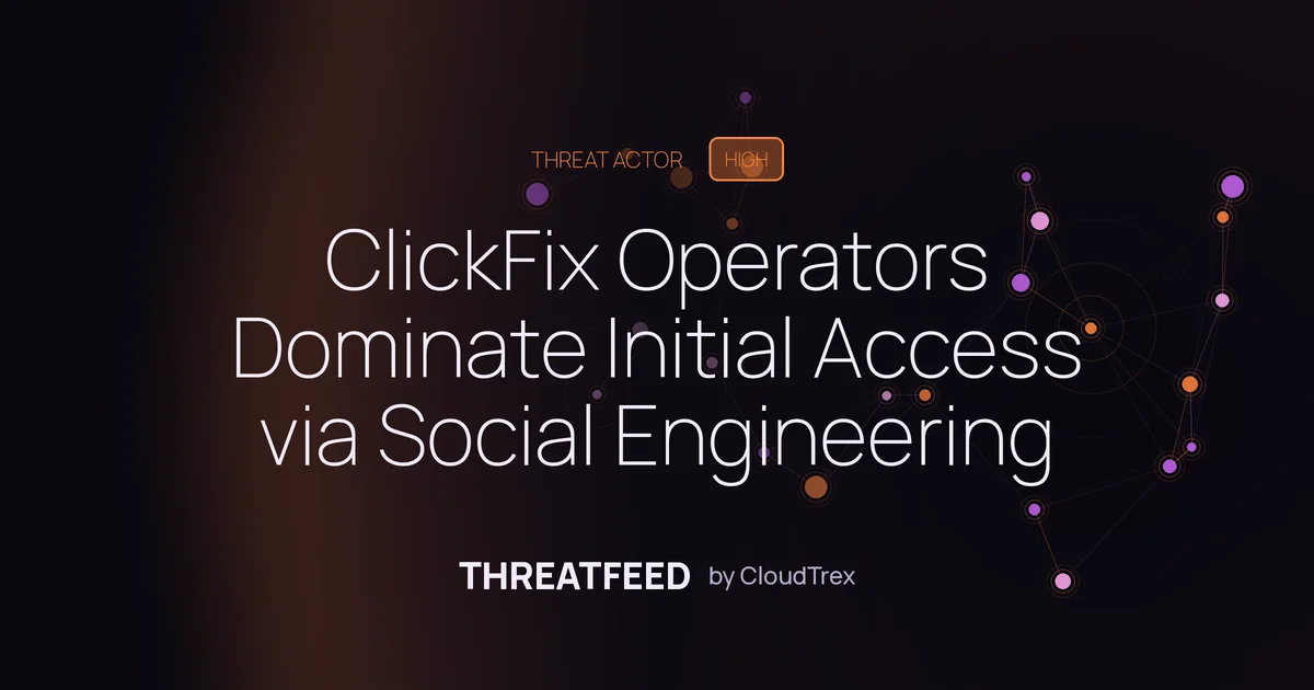ClickFix Operators Dominate Initial Access via Social Engineering