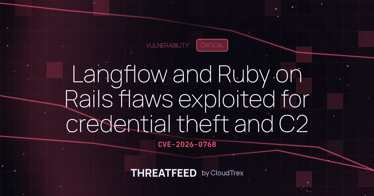 Langflow and Ruby on Rails flaws actively exploited for RCE and C2